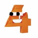 MOC – Monster Number 4/Four(LEGO Alternative Bricks), Learning Math Toy