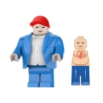 Minifigure - Marvel SuperHeroes King Pin Sincere Fat Guy In Blue Business Suit with Red Hat​(LEGO Alternative Bricks)