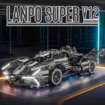 RC Lamborghini V12 Car Black (LEGO Alternative Bricks)