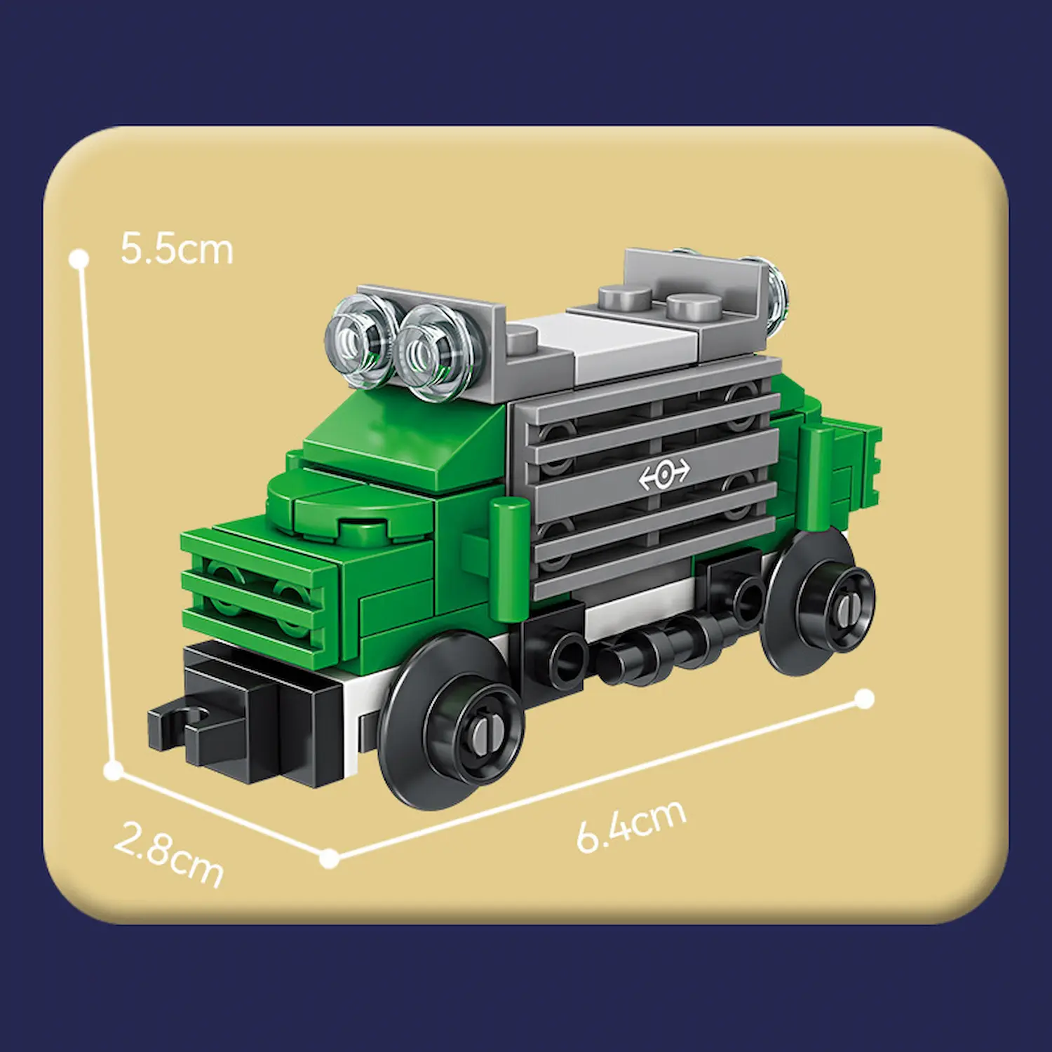 kazi block KY98262-5 Green FreightCargo Train LEGO Alternative Bricks