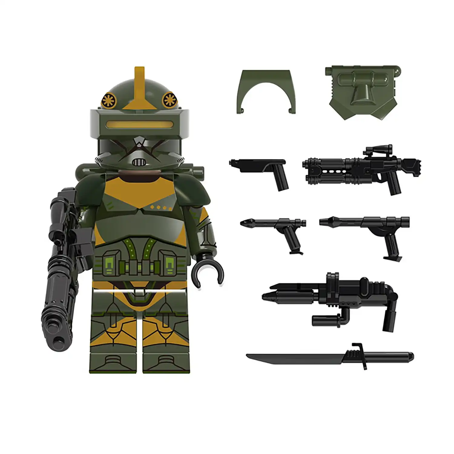 Minifigure – Forest Combat Clone Trooper (LEGO Alternative)