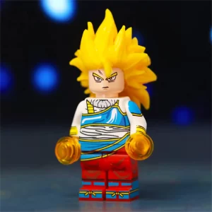 Minifigure - Son Goku Super Saiyan 3 wearing Spacesuit armor (LEGO Alternative)
