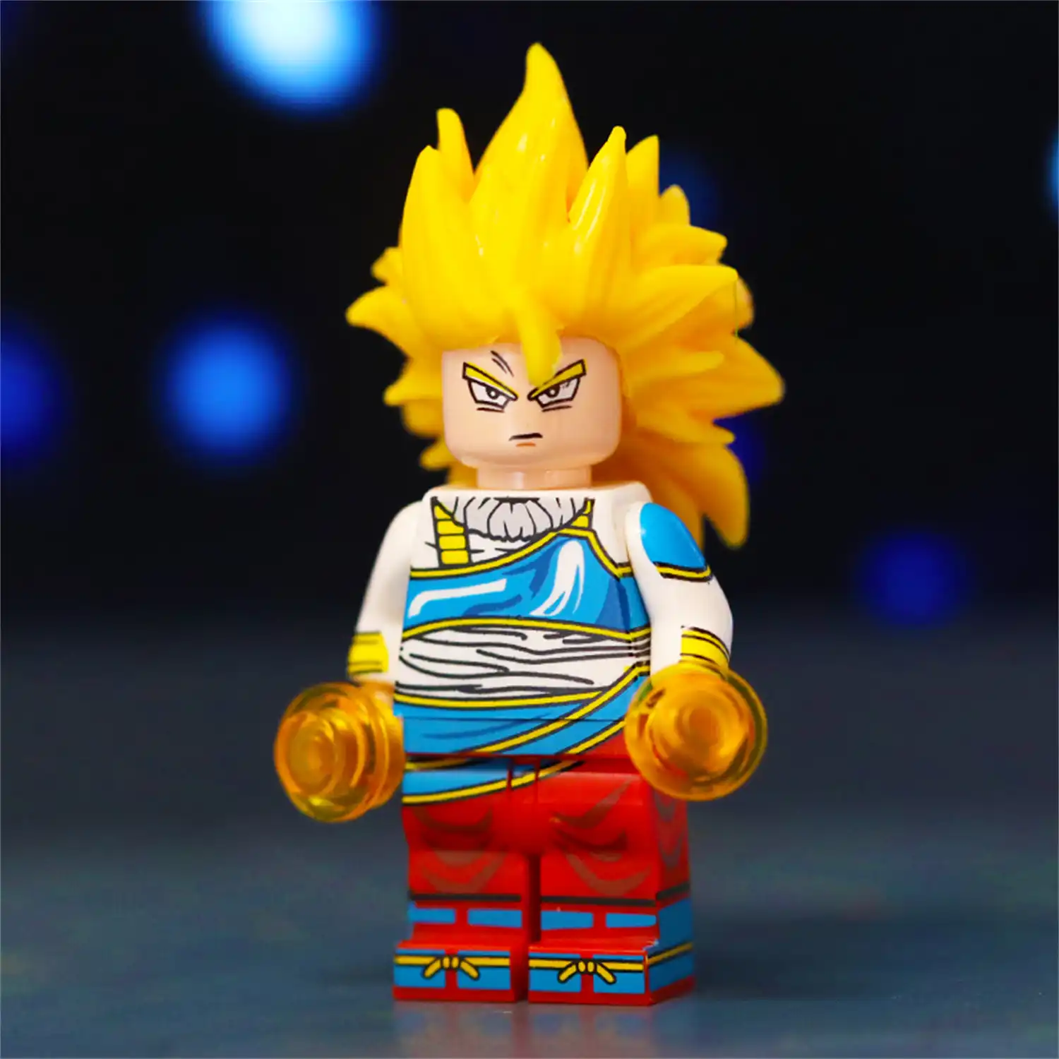 Minifigure - Son Goku Super Saiyan 3 wearing Spacesuit armor (LEGO Alternative)