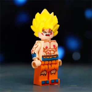 Minifigure - Son Goku Super Saiyan Namek Saga Battle Damaged (LEGO Alternative)