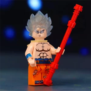 Minifigure - Son Goku Ultra Instinct Mastered holding the Nyoi-bō (LEGO Alternative)