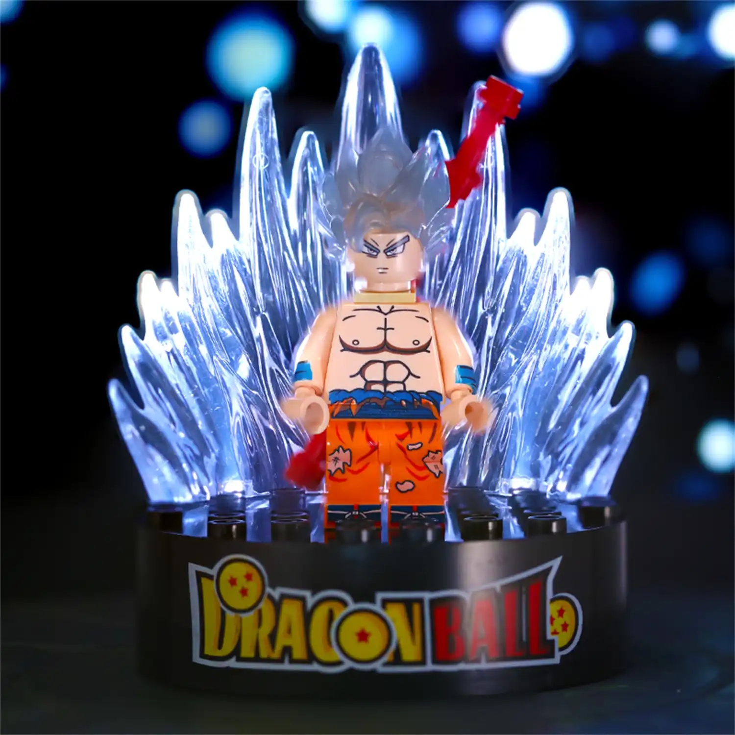 Ultra Instinct Dragon Ball Z Lego Minifigures Light Kits​ Display