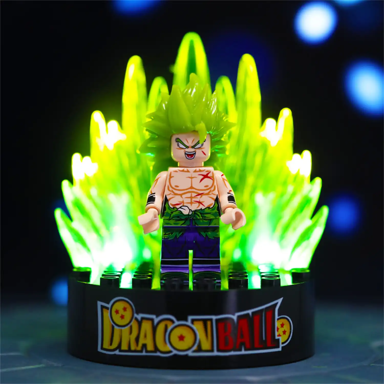 Light Kits​ Display Stand - Green - for LEGO Dragon Ball Minifigures