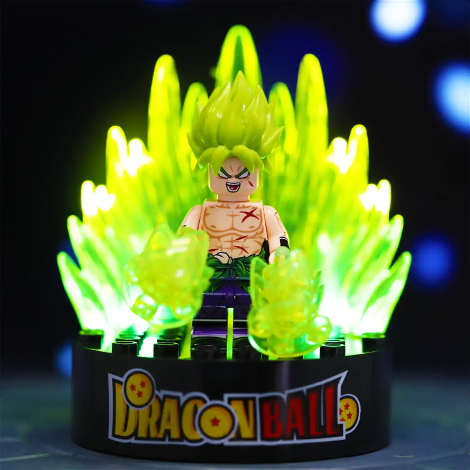 Light Kits​ Display Stand - Green - for LEGO Dragon Ball Minifigures