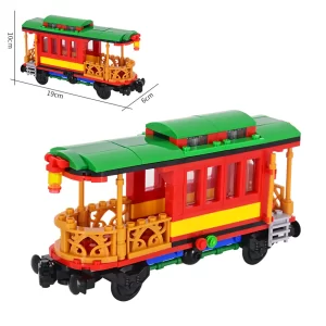 MOC – Christmas Festive passenger train coach car (LEGO Alternative Bricks)