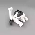 MOC – Cow Cat Licking Itself(LEGO Alternative Bricks)