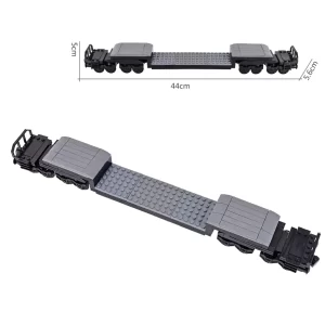 MOC – Depressed center Low-loader wagon Well flatcar (LEGO Alternative Bricks)