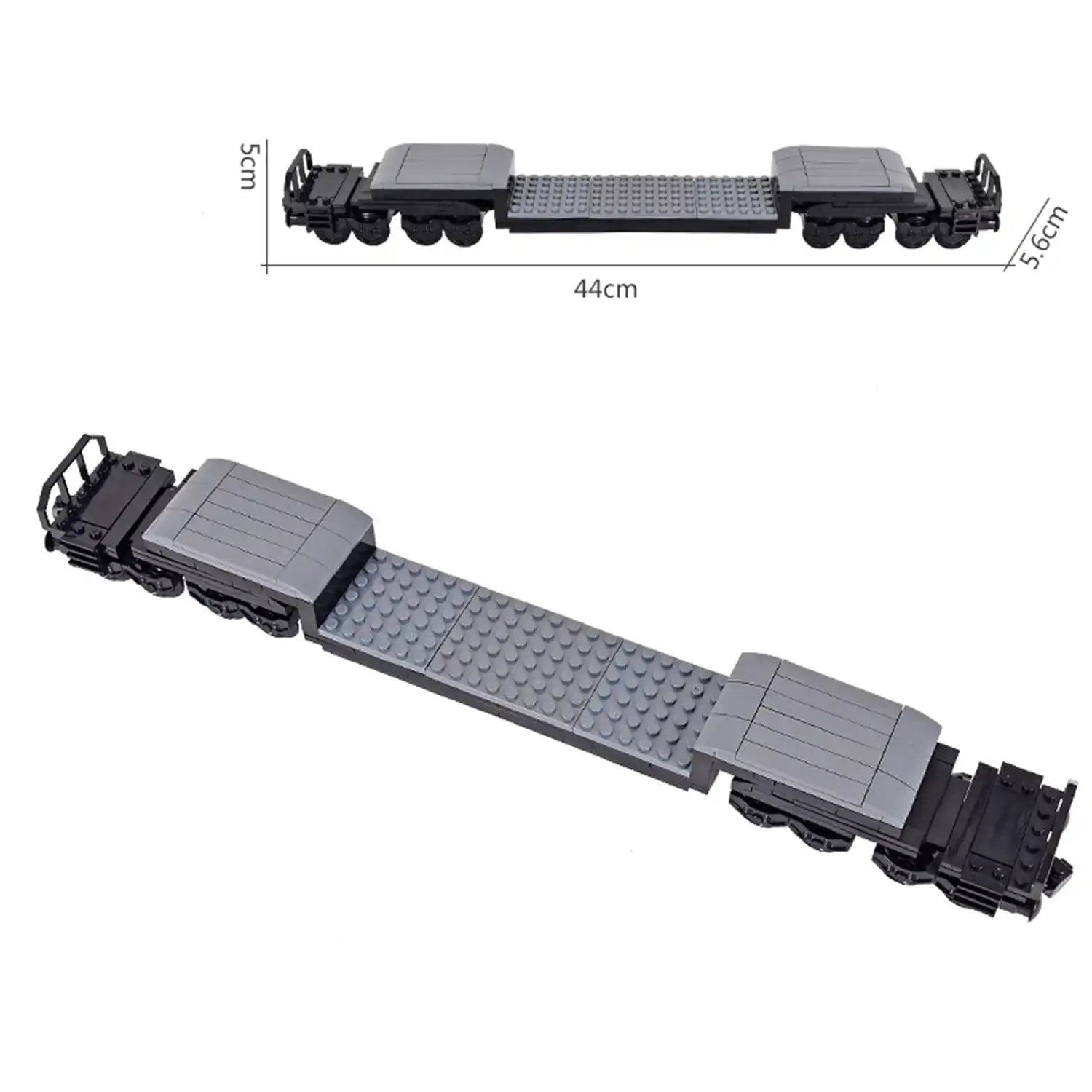 MOC – Depressed center Low-loader wagon Well flatcar (LEGO Alternative Bricks)