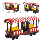 MOC – Excursion Open sided passenger Observation Sightseeing Tourist coach car (LEGO Alternative Bricks)