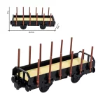 MOC – Four wheel Two axle stake wagon car (LEGO Alternative Bricks)