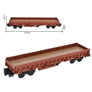MOC – Low sided sideboard wagon deck flatcar (LEGO Alternative Bricks)