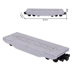 MOC – Military Tank Armored vehicle transport Heavy duty load flatcar (LEGO Alternative Bricks)
