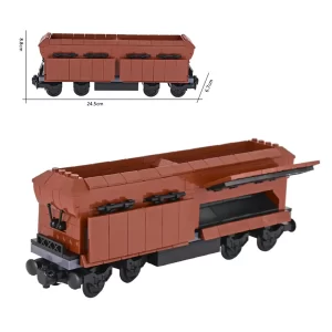 MOC – Self unloading Bulk goods Ore Hopper car wagon (LEGO Alternative Bricks)