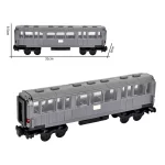 MOC – Silver grey passenger train car coach (LEGO Alternative Bricks)