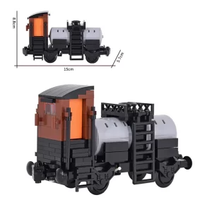 MOC – Tanker wagon car with end cabin (LEGO Alternative Bricks)