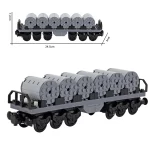 MOC – transport Flatcar Wagon with cable reels spools (LEGO Alternative Bricks)