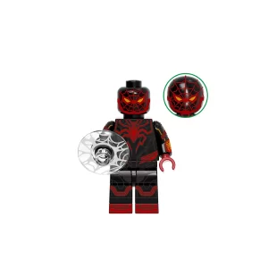 Minifigure - Spider Man Miles Morales in a specific black, red, and gold suit (LEGO Alternative)