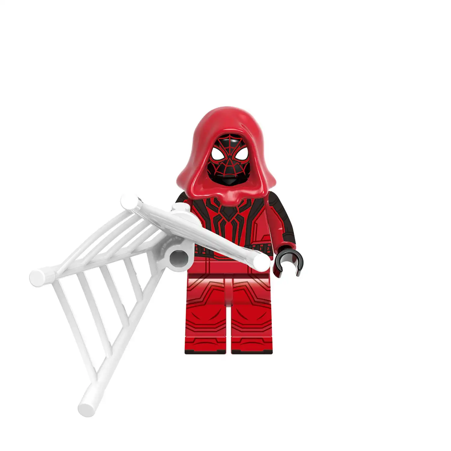 Minifigure - Spider-Man Miles Morales in his red-hooded 'Crimson Cowl Suit' (LEGO Alternative)