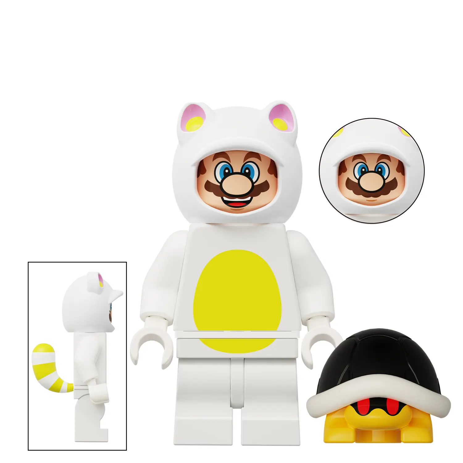 Minifigures - Mario with White Civet Coat​ (LEGO Alternative)
