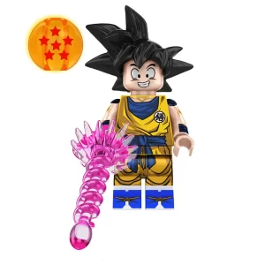 Minifigure - Son Goku Base Form with Pink Energy Effect Piece (LEGO Alternative)