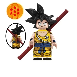 Minifigure - Son Goku Base Form with Nyoibo Power Pole (LEGO Alternative)
