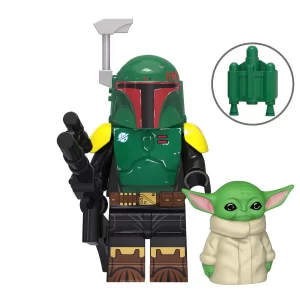Minifigure – Boba Fett​ with Grogu Yoda (LEGO Alternative)