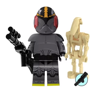 Minifigure – Clone Commander Blackout with B1 Battle Droid​ (LEGO Alternative)