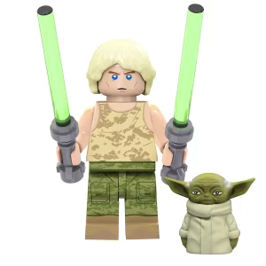 Minifigure – Luke Skywalker with Grogu Baby Yoda (LEGO Alternative)
