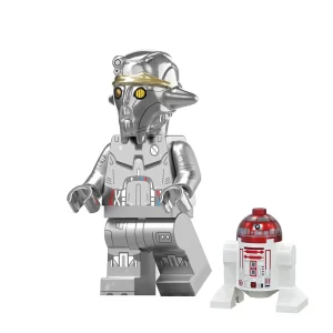 Minifigure – Professor Huyang metallic silver​ (LEGO Alternative)
