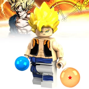 Minifigure - Gogeta Super Saiyan with Metamoran fusion outfit (LEGO Alternative)