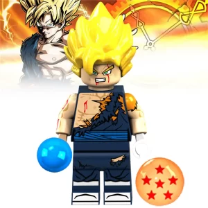 Minifigure - Son Goku Battle-Damaged Super Saiyan (LEGO Alternative)