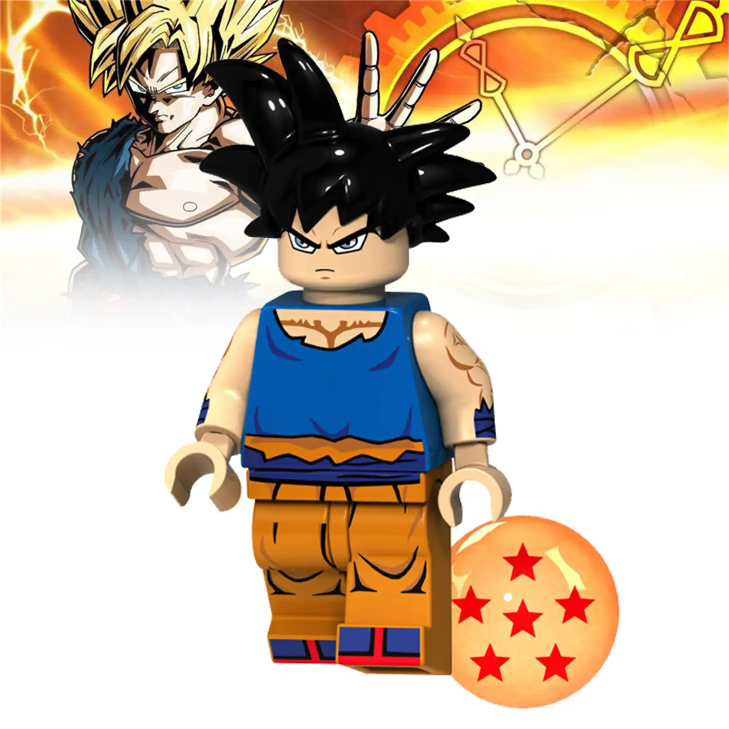 Minifigure - Son Goku with Battle-Damaged (LEGO Alternative)