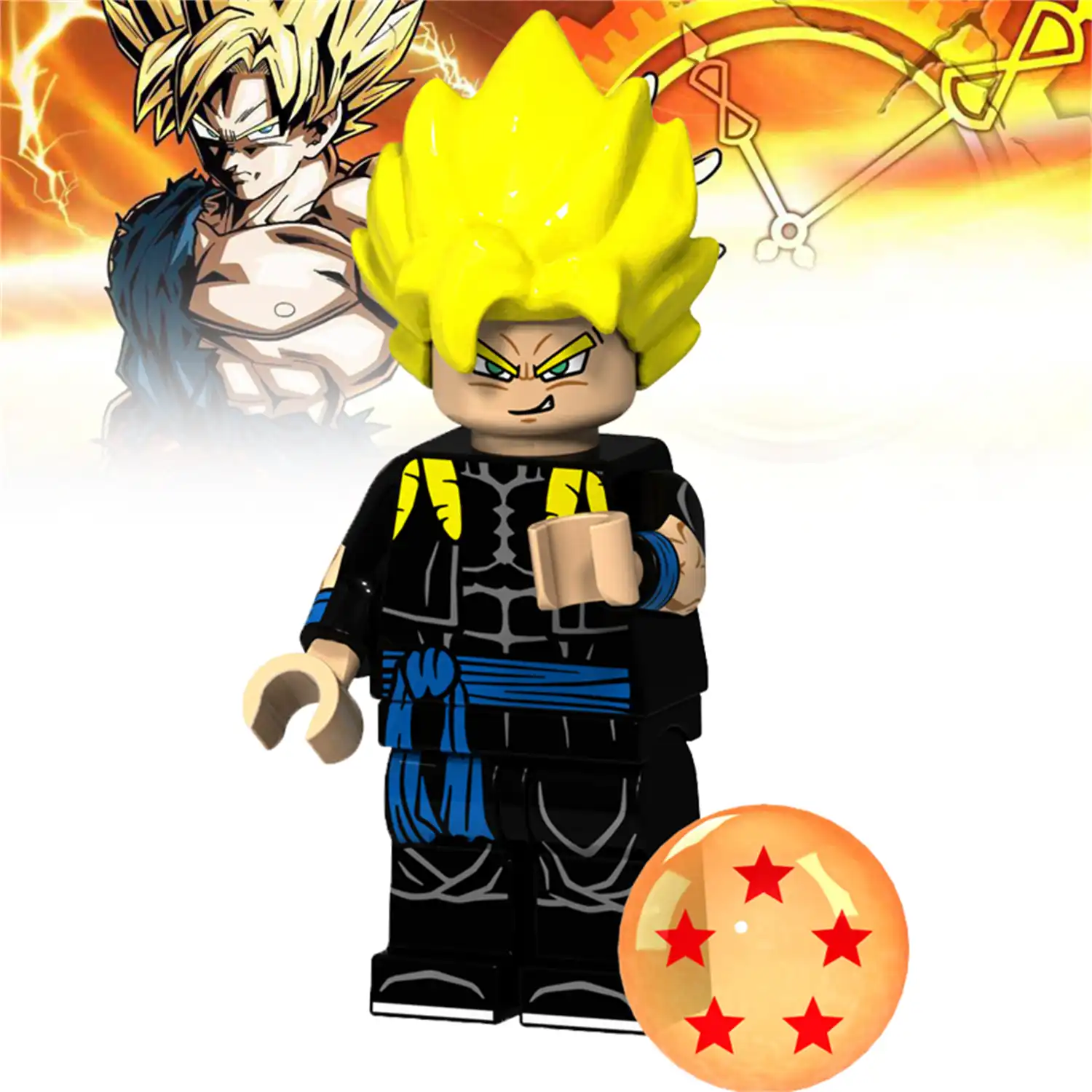 Minifigure - Gogeta Super Saiyan with Metamoran Outfit(LEGO Alternative)