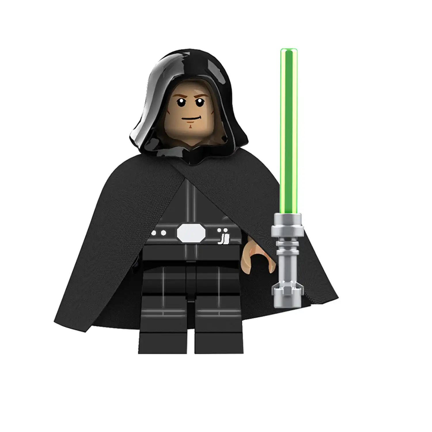 Minifigure – Luke Skywalker Wearing the Black Jedi Robes (LEGO Alternative)
