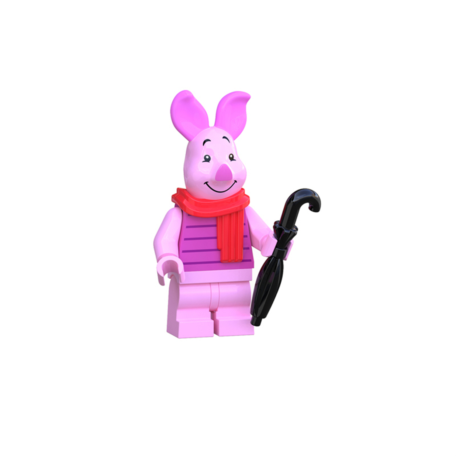 Minifigure - Piglet with a scarf and umbrella (LEGO Alternative)