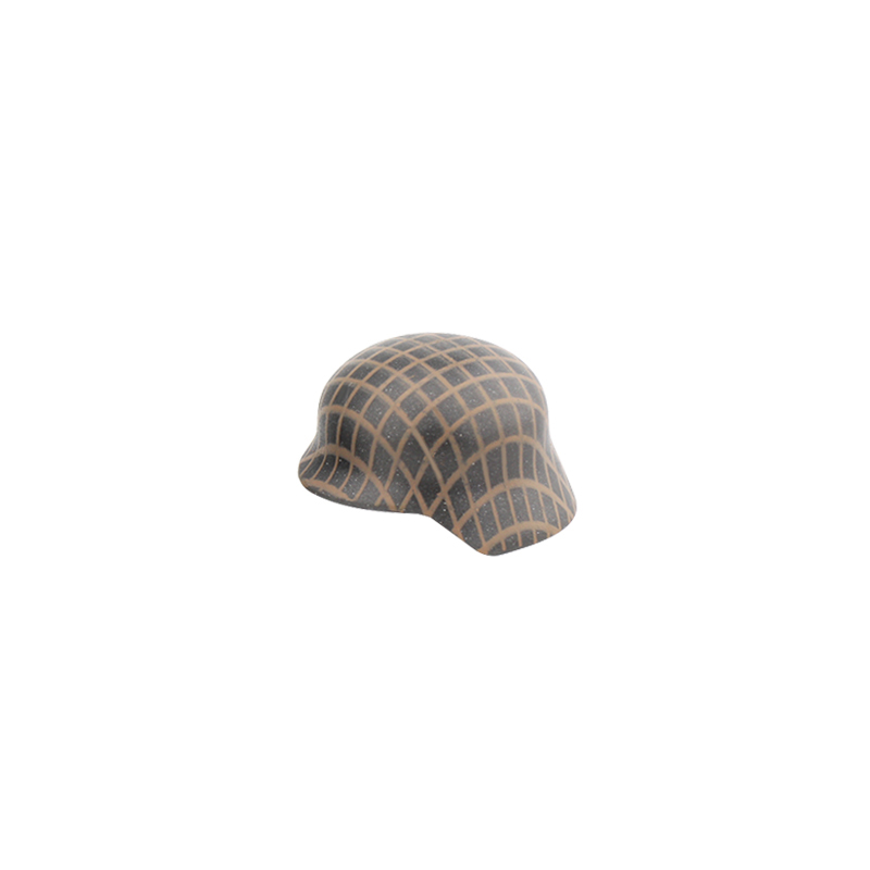 Custom Piece Miniature – German M35 helmet yellow net – 3D Print for LEGO minifigure