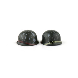 Custom Piece Miniature – M1 helmet with white paint splatters 2 pieces – 3D Print for LEGO minifigure