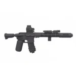 Custom Piece Miniature – M4 carbine with a URGI Upper Receiver Group Improved equipped with a holographic sight and a suppressor – 3D Print for LEGO minifigure