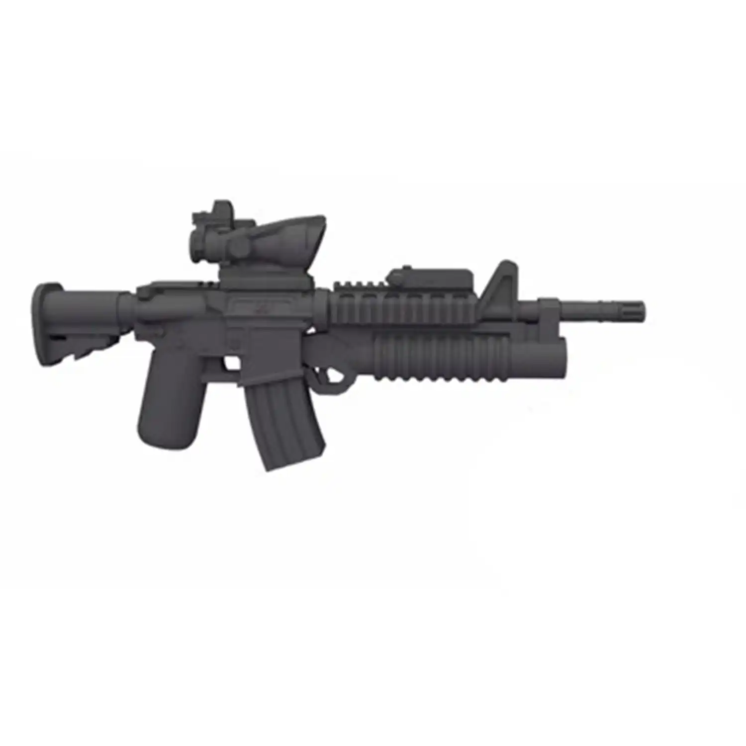 Custom Piece Miniature – M4A1 carbine fitted with an M203 grenade launcher and a scope – 3D Print for LEGO minifigure