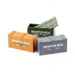 Custom Piece Miniature – Printed military weapons storage box container crate orange grey green – 3D Print for LEGO minifigure
