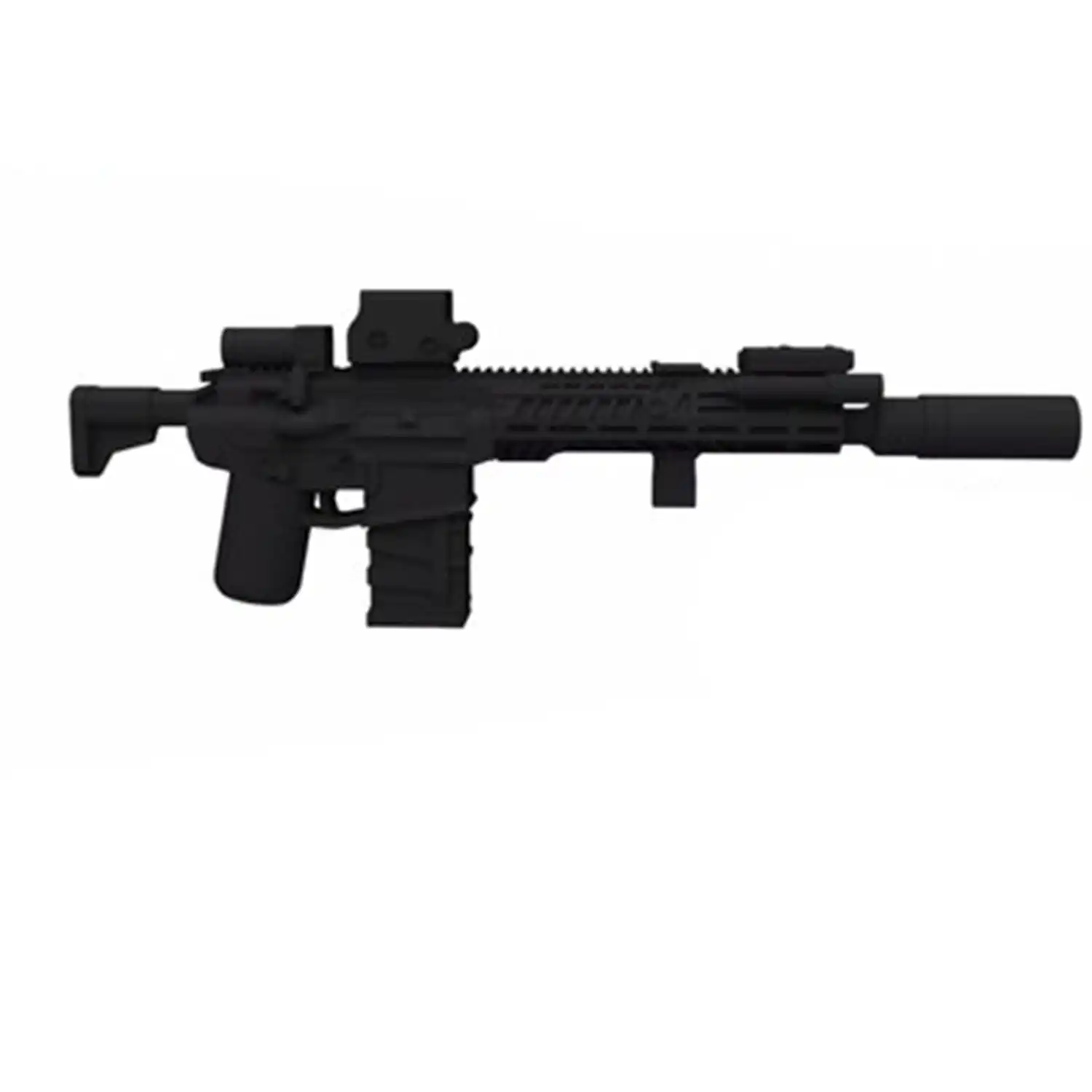 Custom Piece Miniature – SIG Sauer XM5 XM7 MCX Spear rifle equipped with a suppressor and likely a combination of modern optics sights – 3D Print for LEGO minifigure