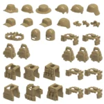 Custom Piece Miniature – Tactical Gear military gear and equipment tan earth yellow – 3D Print for LEGO minifigure