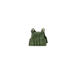 Custom Piece Miniature – Tactical Vest Body Armor Army Green with various pouches – 3D Print for LEGO minifigure