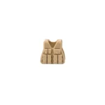 Custom Piece Miniature – Tactical Vest Body Armor Tan with multiple pouches on the front – 3D Print for LEGO minifigure