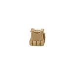 Custom Piece Miniature – Tactical Vest Body Armor dark tan with three front pouches – 3D Print for LEGO minifigure