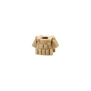 Custom Piece Miniature – Tactical Vest Body Armor tan desert yellow with shoulder pads – 3D Print for LEGO minifigure